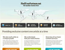 Tablet Screenshot of findyourpartners.net